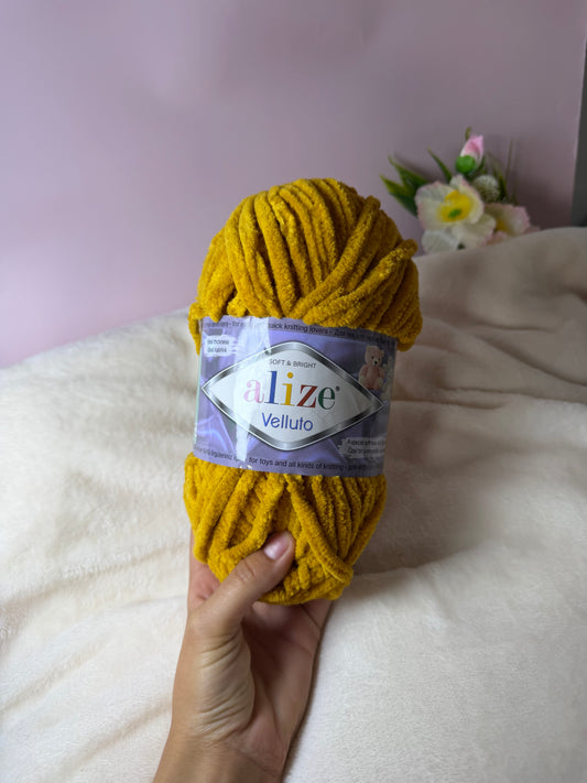 Laine Alize Velluto Moutarde (2)